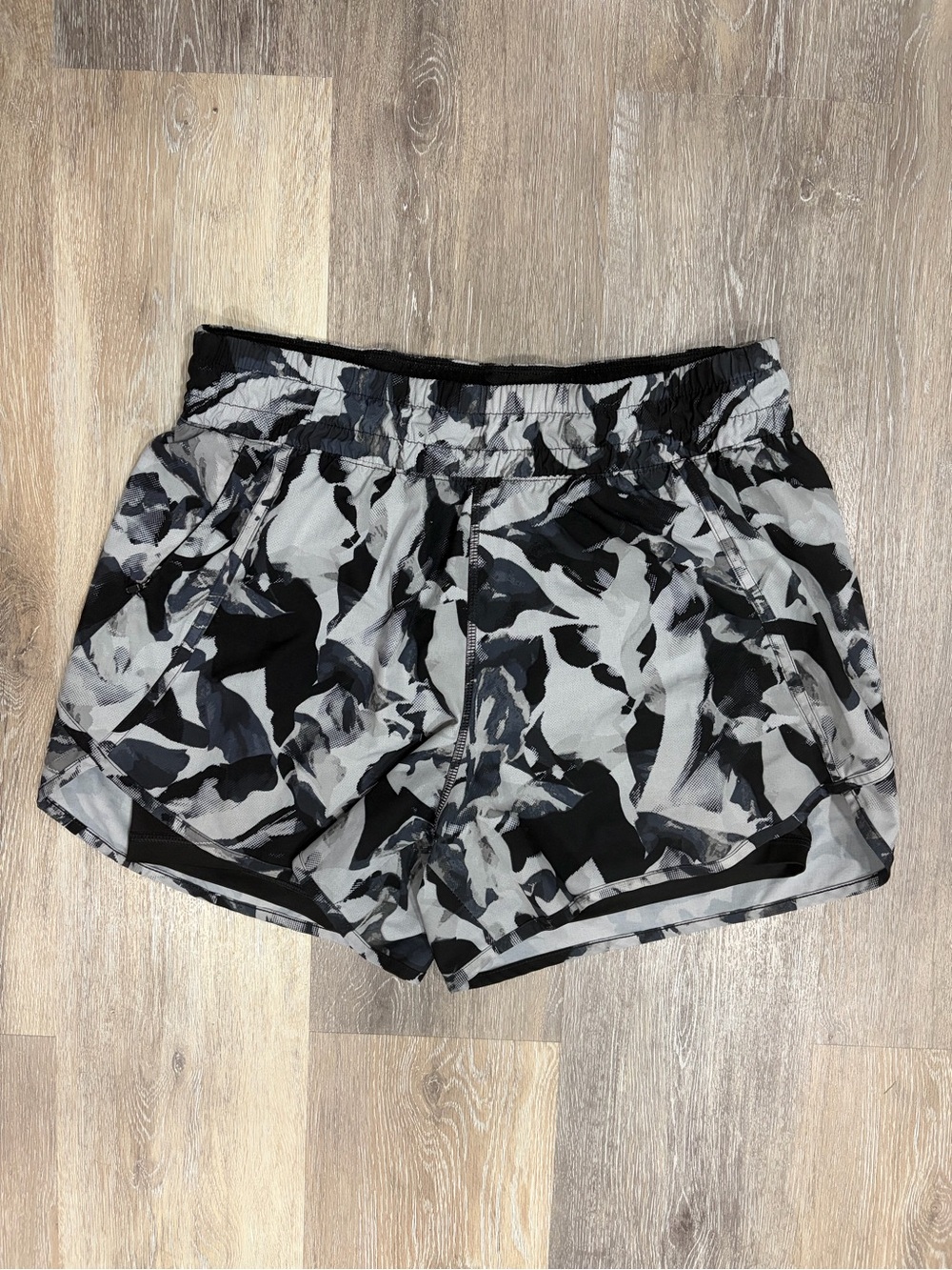 Avia Women’s Athletic Shorts – Black/Gray Camo